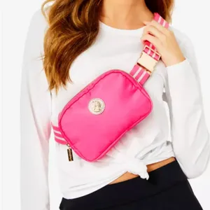 NWT Lilly Pulitzer Jeanie Belt bag Roxie pink fuchsia Barbie sold out blogger thumbnail 6