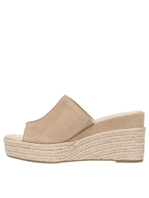 NWT Lifestride Platform Wedge Sandal Slip-On Biscotti Beige Brown 7.5M thumbnail 7