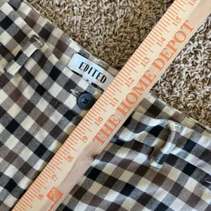 EDITED womens 38 Brown Cream‎ Plaid Ankle Trouser Pants thumbnail 10