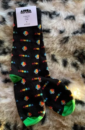 Soley Aloha Shave Ice Socks Hawaii Black Paia Boutique Maui thumbnail 1