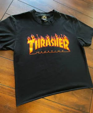 Thrasher Shirt from Zumiez w/home made shorter cut thumbnail 1