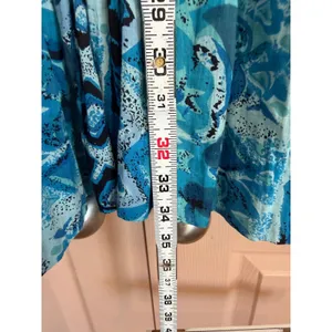 Vintage Broomstick Maxi Skirt Blue Geometric Cotton Huntington Ridge Size Medium thumbnail 5
