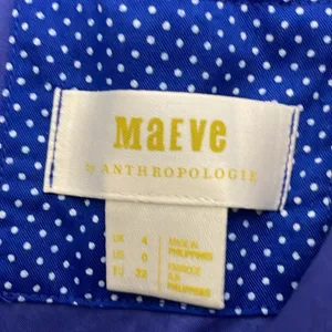 ANTHROPOLOGIE Maeve Seer Sucker Rosemary Midi blue Dress thumbnail 6