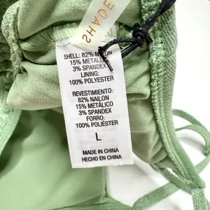 Shade & Shore Metallic Triangle Halter Bikini Top Size Large Green Y2K Rave Sexy thumbnail 8