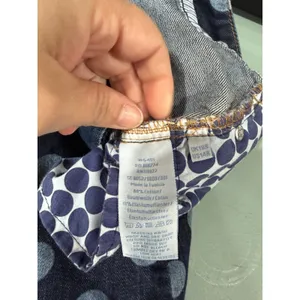 Boden Blue Polka Dot Denim Skirt Womens 14R Knee Length A-Line WG455 thumbnail 6