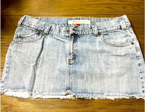 Mossimo micro-mini jean skirt. Gently used. Size 13. thumbnail 1