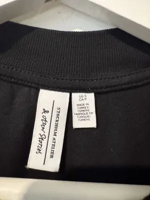& Other Stories Relaxed Crewneck T-Shirt Small Black Capsule Basic Minimalist thumbnail 7