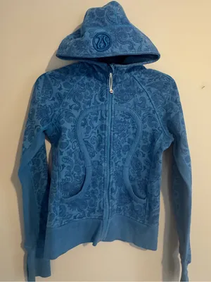 lululemon athletica Scuba Hoodie Blue Paisley- 4 thumbnail 3