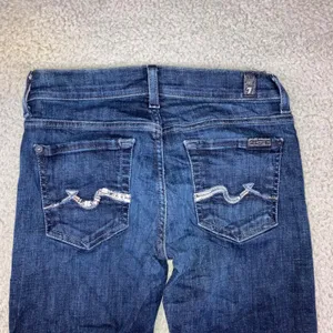 7 For All Mankind Roxanne Jeans Women 25x31 Low‎ Rise Dark Wash Slim Fit Stretch thumbnail 2