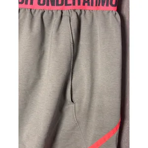 Under Armour Unlined Athletic Shorts L Gray Pink HeatGear Loose Fit Sporty thumbnail 3