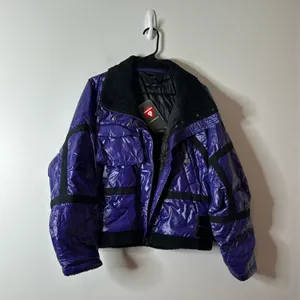 Free People Movement NWT Ski Jacket Vagabond Fleece Bomber coat purple XS thumbnail 3