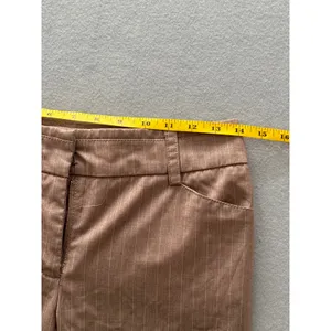 New York & Company Pant Suit Size 0 Tall Brown Pinstripe Blazer Trousers Set thumbnail 10