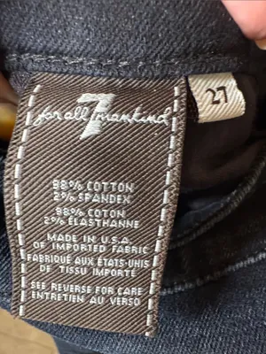 7 For All Mankind Kimmie Bootcut Jeans High Waves Wash Size 27 thumbnail 9