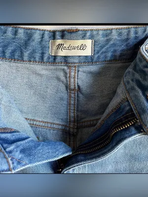 18W Madewell Relaxed High Rise Jean Shorts with Raw Hem and Distressing thumbnail 3