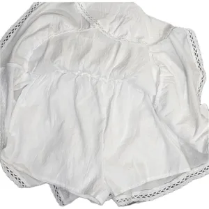 NWT White Flowy Shorts Women Boho Ruffle Tiered Skort Crochet Lace Mini XS thumbnail 9
