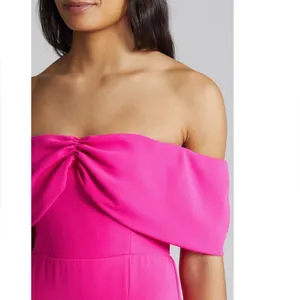 Amanda Uprichard Darien‎ Off the Shoulder Cocktail Dress, Hot Pink, Large, NWT thumbnail 6