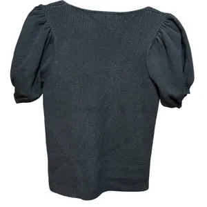 French Connection Women's Jaida‎ Babysoft Square-Neck Sweater Black Sz M thumbnail 2