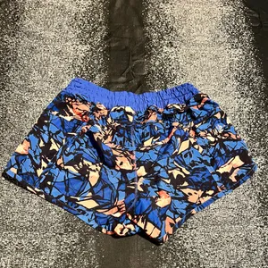 Womens sz4 Lululemon Tracker Short IV 4" *Paint Storm Harbor Blue Multi thumbnail 2