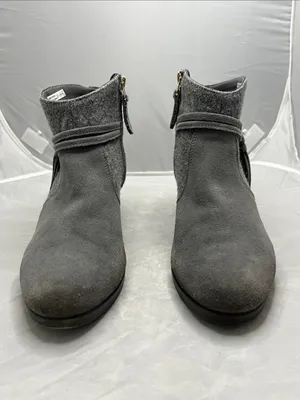 CROCS Women's Leigh Suede Wedge Bootie Ankle - Size 8 thumbnail 2