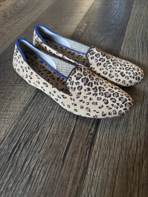 Rothy’s The Loafer Leopard Print Round Toe Slip-On Ballet Flats Size 11 Classic thumbnail 2