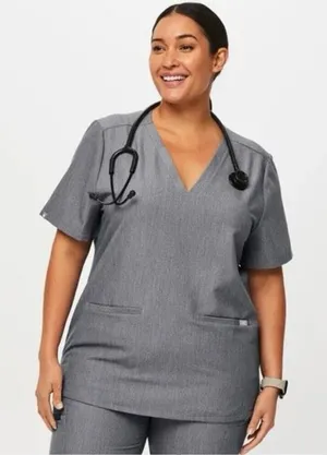✨Figs Casma Three-Pocket Scrub Sz XXL Top™ Graphite Grey✨ thumbnail 1