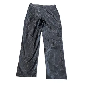 Abercrombie 90s Straight Vegan Leather Pants Womens 32 14 Ultra High Rise Black thumbnail 3