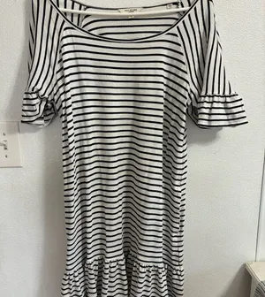 Max Studio Black and White Striped Dress XL thumbnail 1