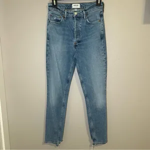 AGOLDE Nico High Rise Button Fly Slim Fit Denim Jeans Women’s Size 25 thumbnail 3