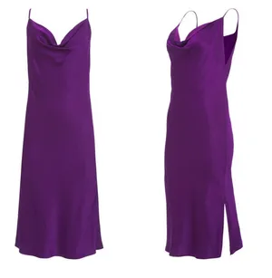 Gold Hawk Hayley Cowl Neck Dress (Deep Violet) • Medium thumbnail 2