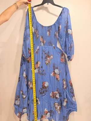 Free People Morning Glory Floral Smocked Maxi Dress XS Boho Long Sleeve thumbnail 4