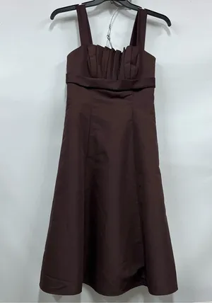 David's Bridal truffle Brown womens Dress size 6 style F12942 formal prom bridal thumbnail 1