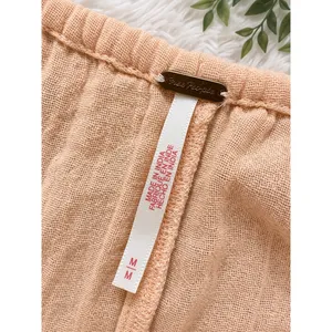 Free People Peach Blush Wide Leg Wrap Overlay Jumpsuit Medium Cotton Gauze Tie thumbnail 6