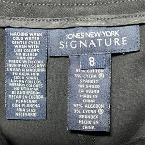 Jones New York Signature Black D-Ring Belted Straight Leg Trousers Size 8‎ thumbnail 7