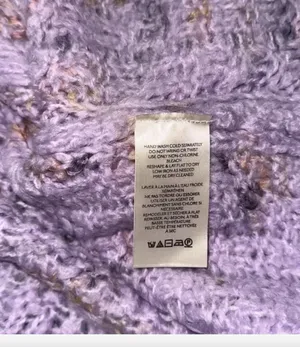 NWT FREE PEOPLE Sunset Cloud Pullover Sweater In Violet Glow Combo thumbnail 6