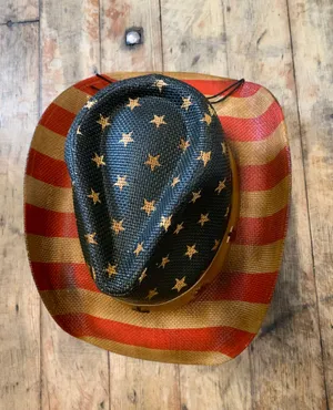 USA American Flag Cowboy Hat thumbnail 3