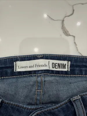 Lovers + Friends Medium Blue Skinny Distressed Jeans thumbnail 2