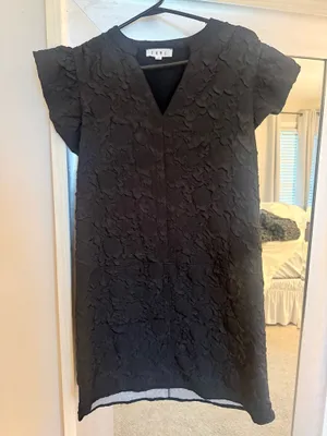Black Dress THML Floral Embroidered thumbnail 1