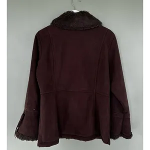 Vtg Penny Lane Jacket Coat Size M Y2K Boho Indie Faux Fur Lined 90’s Bro…​​​​ thumbnail 8
