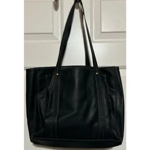 Kim Rogers Women's Black Textured Handbag Deep Pockets‎ Outside Handbag thumbnail 2