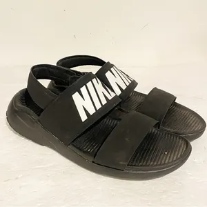 Nike Size 9 Wide Tanjun Women's Sandal Black‎ White 882694-001 Straps thumbnail 3