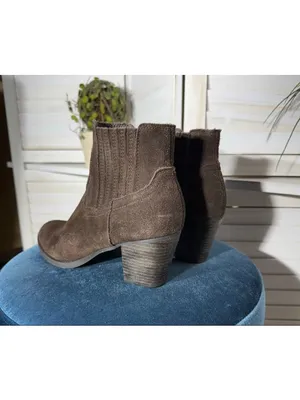 Dolce Vita Brown Suede Leather Ankle Cowboy Boots Size 9 thumbnail 4