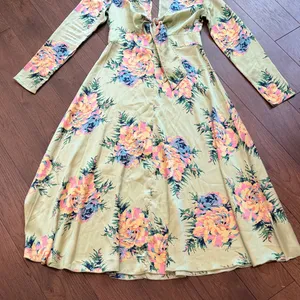 ASOS Green Floral Dress US 6 C27-058 thumbnail 7