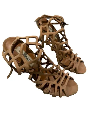 Steve Madden Nude/Taupe Cage Strappy Heels thumbnail 3