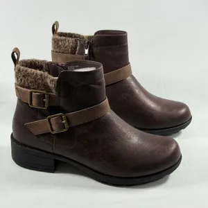 Easy Street‎ Size-9.5M Women's Kourt Slip Resistant Ankle Boots Brown thumbnail 2