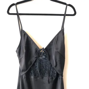 Black Hello Molly Black Ultimate Love Satin Slip Maxi Dress Size US 8 thumbnail 3