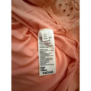 Free People Peach Embroidered Boho Tunic Top Small Sequin Eyelet Bell Sleeve thumbnail 10