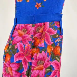 NWOT Farm Rio Linen Blend Floral Print Romper Size XS thumbnail 6