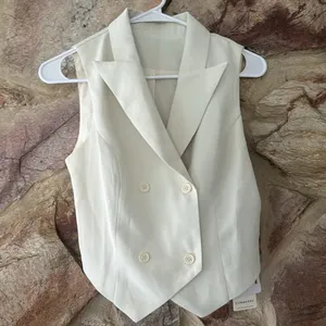 Suit Waistcoat With Pleated Mini Skirt Set Small thumbnail 2