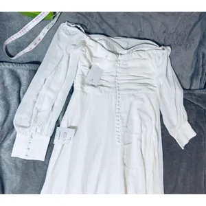 NWT Lulus Adorna White Off-the-Shoulder Maxi Dress Size XL‎ White Sleeves thumbnail 11