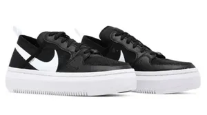 Nike Court Vision Alta TXT Size 7.5 Black/White Shoes Women CW6536-001 thumbnail 2